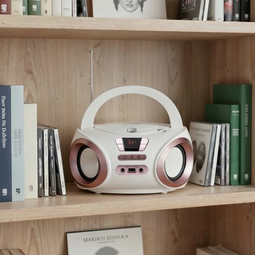 CD-MP3 boombox | USB | FM radio | AUX | Austiņu ligzda