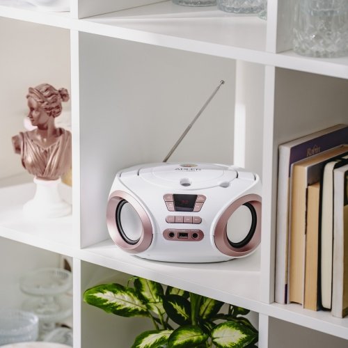 CD-MP3 boombox | USB | FM radio | AUX | Austiņu ligzda
