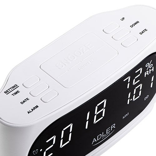 Adler termometrs LED pulkstenis