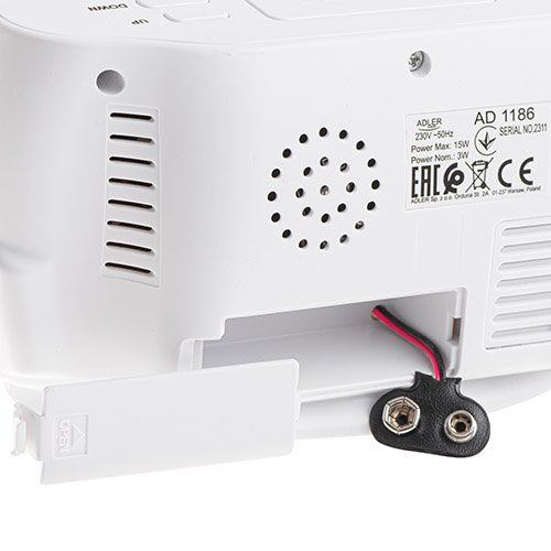 Adler termometrs LED pulkstenis