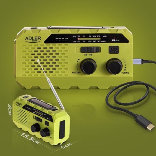 Ar kloķa piedziņu darbināms radio