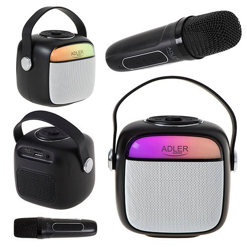 Adler skaļrunis Karaoke ar mikrofonu