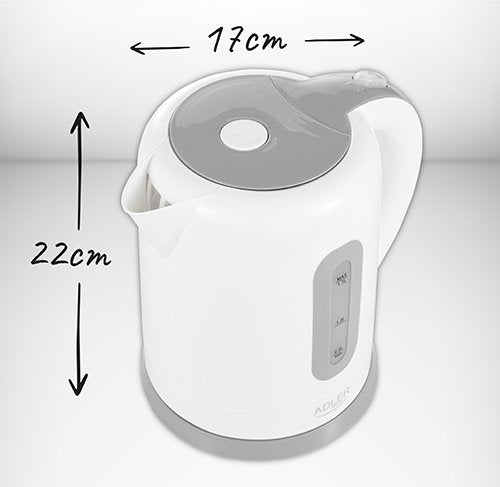 Adler tējkanna plastmasas 1,7 L