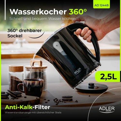 Adler tējkanna plastmasas 2,5 L