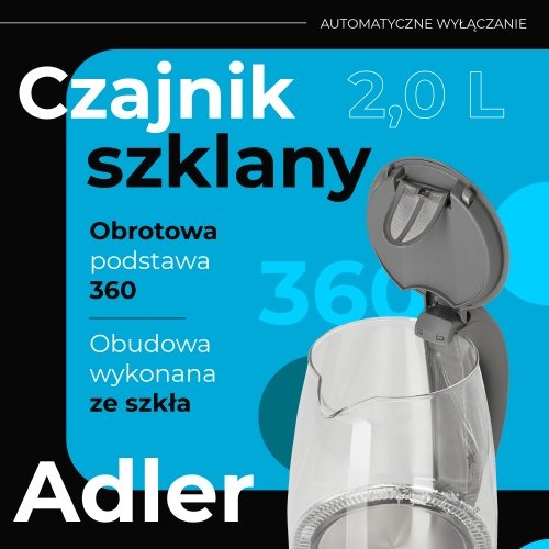 Tējkanna stikla 2,0 L