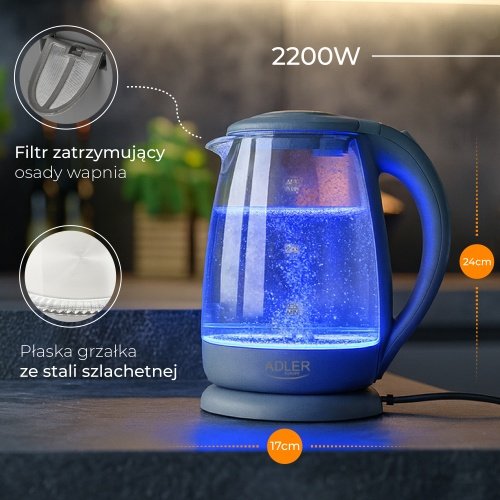 Tējkanna stikla 2,0 L