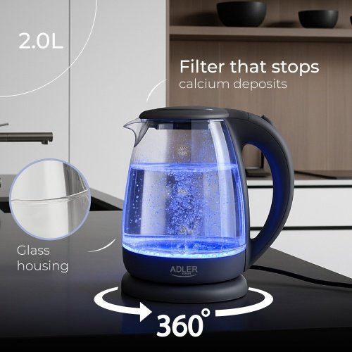 Tējkanna stikla 2,0 L