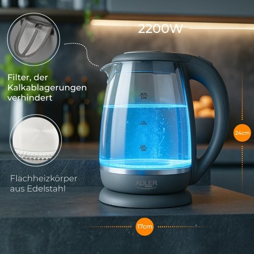 Tējkanna stikla 2,0 L