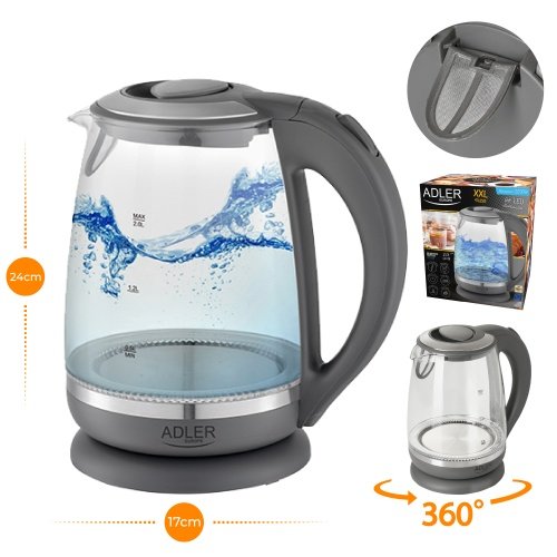 Tējkanna stikla 2,0 L