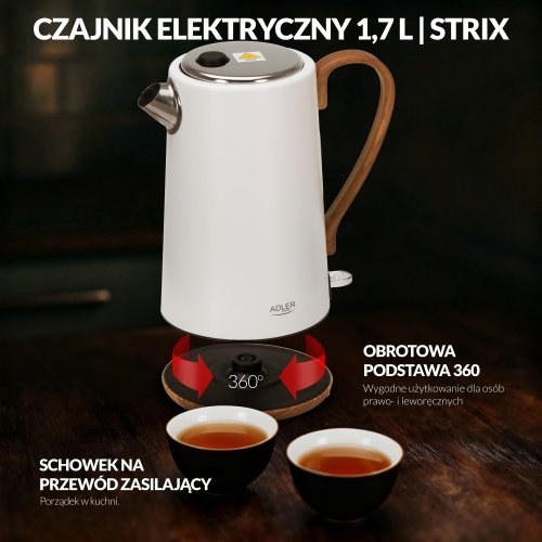 Elektriskā tējkanna 1,7 L | STRIX drošības sistēma | automātiska izslēgšanās