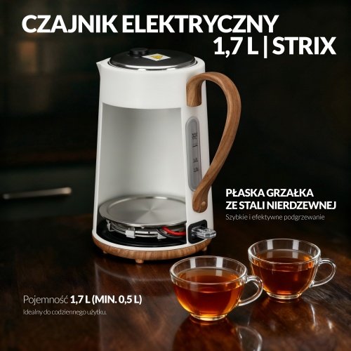 Elektriskā tējkanna 1,7 L | STRIX drošības sistēma | automātiska izslēgšanās