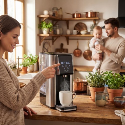 Ūdens sildītājs-dozators 2.5 L, ar skārienjūtīgu paneli, 7 temperatūru režīmi
