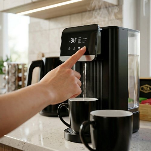 Ūdens sildītājs-dozators 2.5 L, ar skārienjūtīgu paneli, 8 temperatūru režīmi, 4 tilpuma režīmi, LED displejs