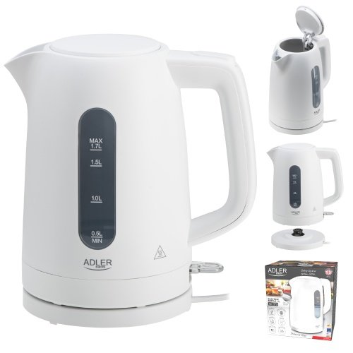 Adler tējkanna plastmasas 1,7 L balta | Strix