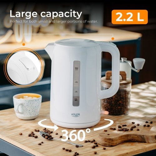 Adler elektriskā tējkanna 2,2 L