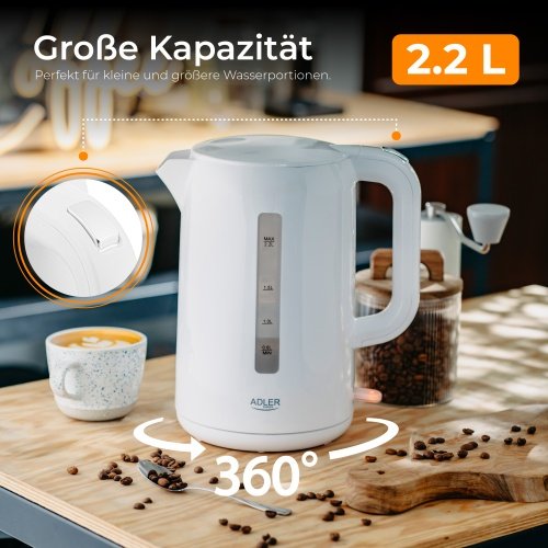 Adler elektriskā tējkanna 2,2 L