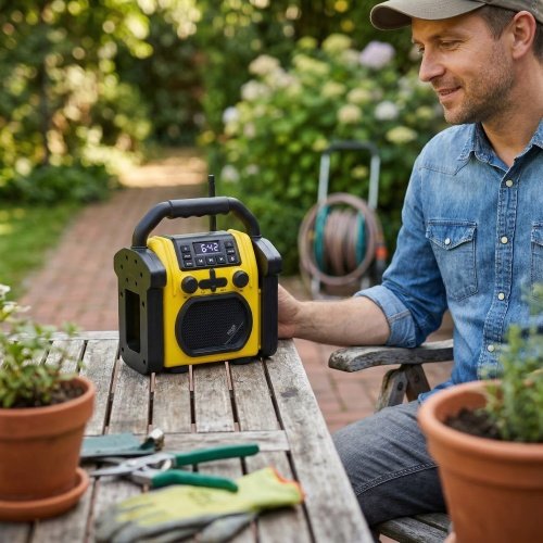Būvniecības radio ar Bluetooth