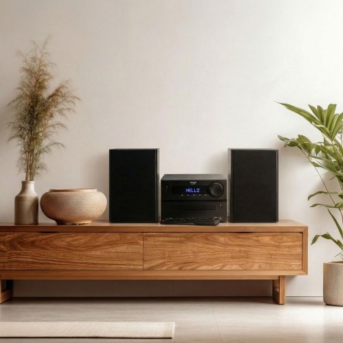 Mini Hi-Fi stereo sistēma ar Bluetooth, CD, USB un FM radio