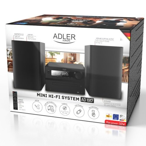Mini Hi-Fi stereo sistēma ar Bluetooth, CD, USB un FM radio