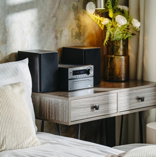 Mini Hi-Fi stereo sistēma ar Bluetooth, CD, USB un FM radio