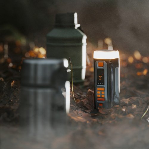 Avārijas radio ar saules uzlādi | Bluetooth 5.0 | 4 W LED lukturis | 4500 mAh ārējais akumulators
