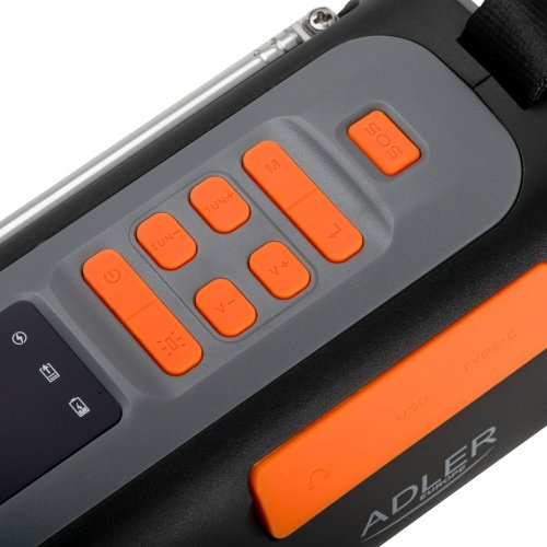 Avārijas radio ar saules uzlādi | Bluetooth 5.0 | 4 W LED lukturis | 4500 mAh ārējais akumulators