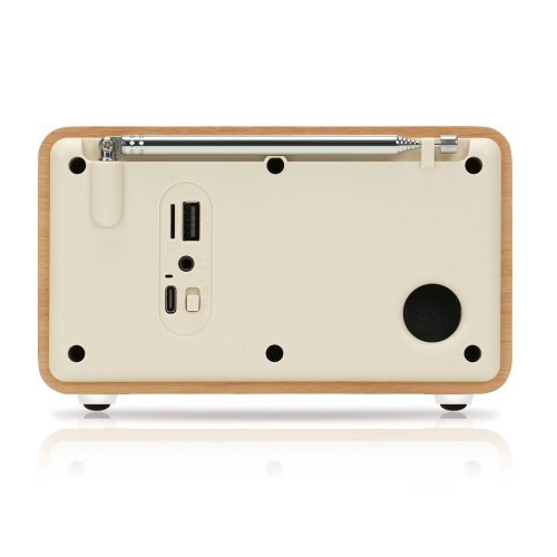 Modinātājs ar radio, Bluetooth 5.3, FM radio, modinātāju, MP3 atskaņotāju ar USB un TF karti, LED displeju, 1200 mAh akumulatoru, USB-C, 3,5 mm austiņu ligzdu,