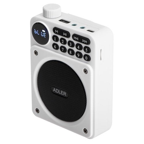 Pārnēsājams FM radio ar Bluetooth, 5 W skaļruni, USB, Micro SD/TF, ierakstīšanas funkciju (REC), brīvroku funkciju, 3,5 mm mikrofona un austiņu ligzdu, 1200 mAh akumulatoru, USB-C