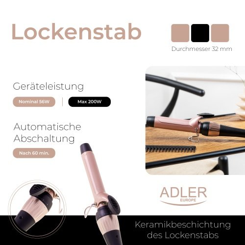 Adler matu veidotājs - 32mm - temperatūras vadība