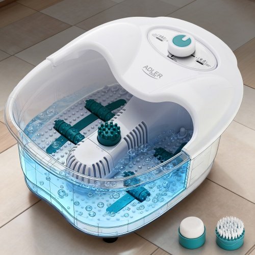 Kāju Spa masētājs | Burbuļu, vibrācijas - sausā masāža | infrasarkans sildītājs | 4 ruļļi + 3 uzlikas