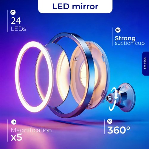 LED vannas istabas spogulis