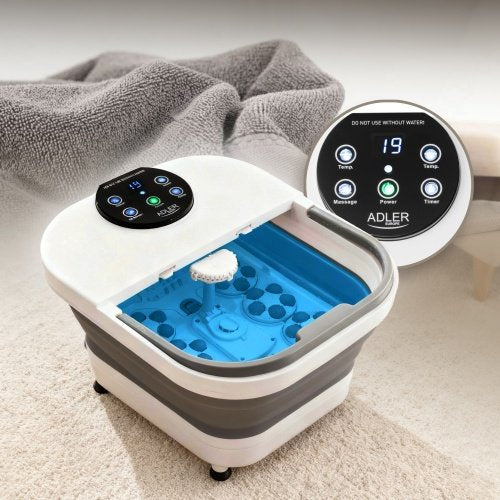 Salokāms kāju spa ar mehānisko masāžu, ūdens sildīšanu un LED vadību