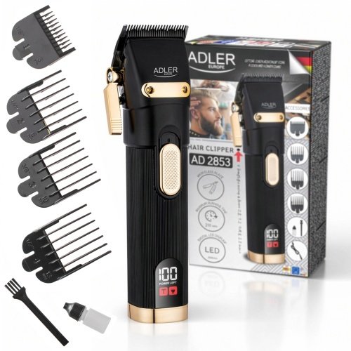 Matu griezējs LED displejs, 2 ātruma iestatījumi, 4 uzgaļu ķemmes, 0.8–13 mm, USB lādēšana