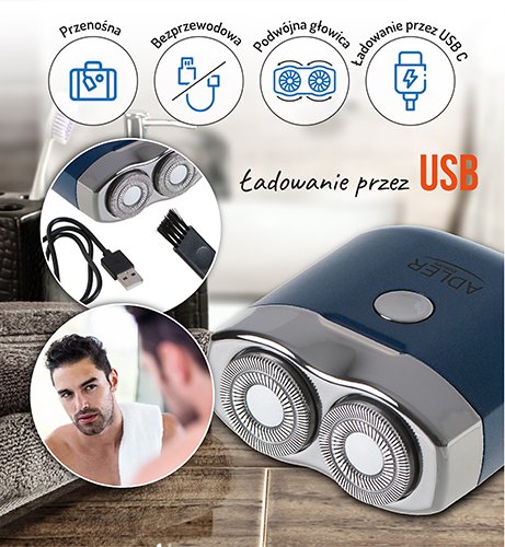 Adler skuveklis ceļojumu - USB 2 uzlikas