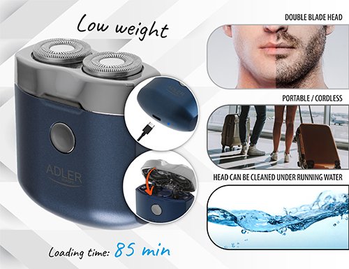 Adler skuveklis ceļojumu - USB 2 uzlikas