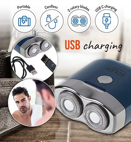Adler skuveklis ceļojumu - USB 2 uzlikas
