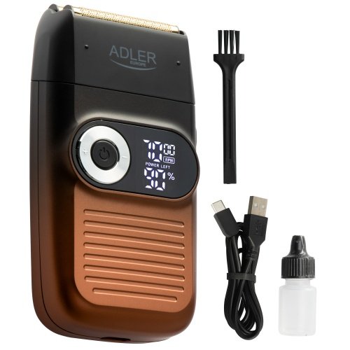 Vīriešu elektriskais skuveklis ar divkāršu folijas galviņu un titāna pārklātiem asmeņiem, izvelkamais trimmeris, 3 ātruma režīmi, LED displejs, USB-C uzlāde, 120 minūšu darbības laiks