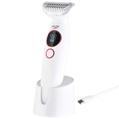 6-in-1 sieviešu trimmeru komplekts, folijas skuveklis, bikini zonas trimmeris, uzacu, deguna un ausu trimmeris, IPX7, 90 minūšu darbības laiks, LED displejs