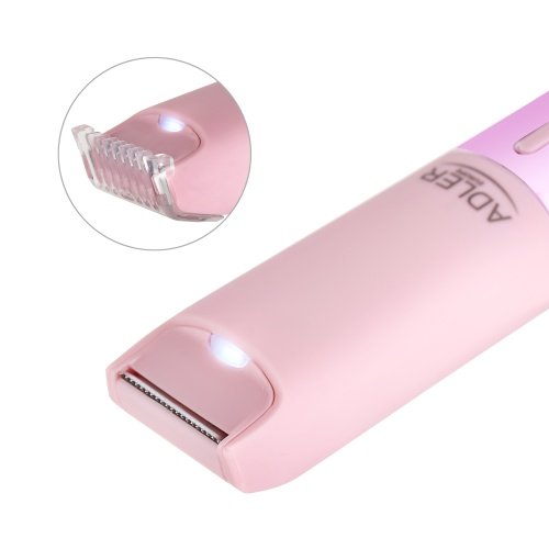 Divpusējais sieviešu trimmeris 2-in-1, bikini zonas trimmeris un sejas skuveklis ar foliju, keramiska asmeņa, LED apgaismojums, IPX5, USB-C