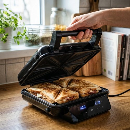 Sviestmaižu grills 4/1, skārienjūtīgs LED displejs