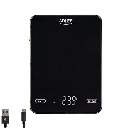 Adler virtuves svari 10kg USB lādētājs