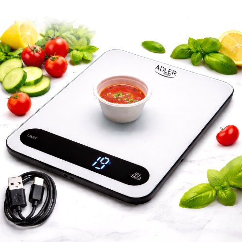 Adler virtuves svari 10kg USB lādētājs