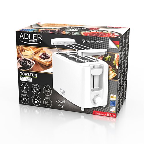 Adler tosteris 2 šķēles