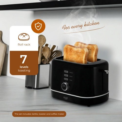 Tosteris ar maizīšu statīvu | 7 apcepšanas līmeņi | Atkausēšanas/ uzsildīšanas funkcijas