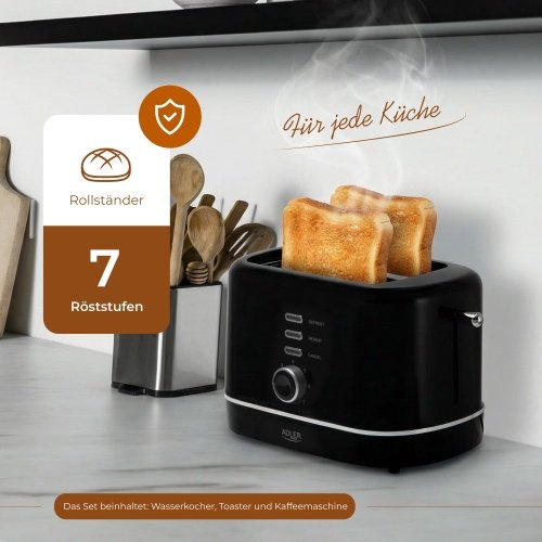 Tosteris ar maizīšu statīvu | 7 apcepšanas līmeņi | Atkausēšanas/ uzsildīšanas funkcijas