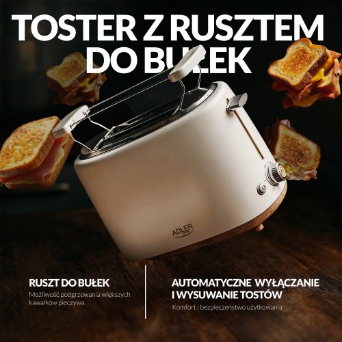 Adler tosteris ar maizīšu statīvu