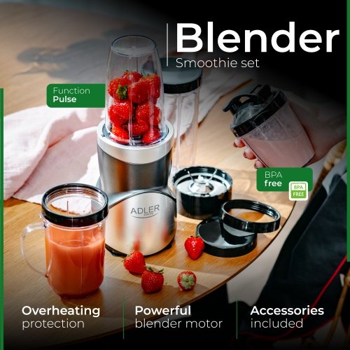 Adler blenderis smūtijiem komplekts