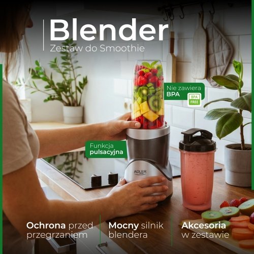 Adler blenderis smūtijiem komplekts