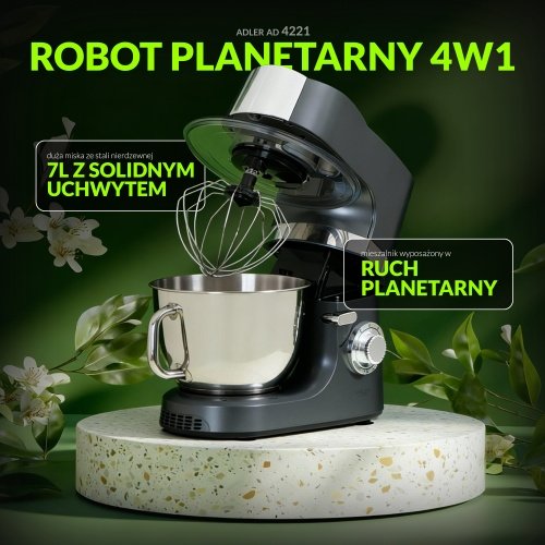 Planetārais virtuves kombains 2200W 7L