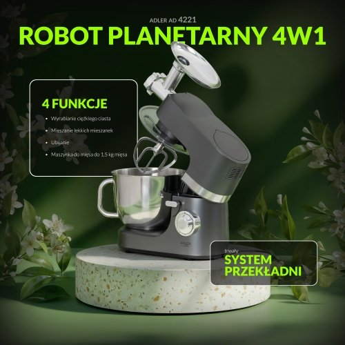 Planetārais virtuves kombains 2200W 7L